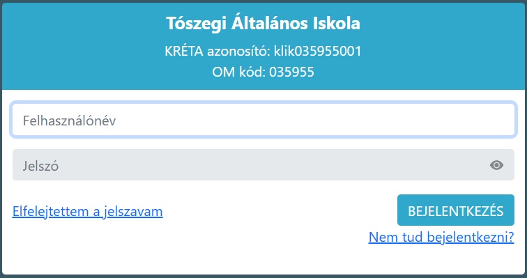 Kréta elektronikus napló bejelentkezés.